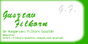 gusztav filkorn business card